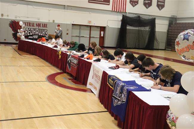  Students sign letters of commitment
